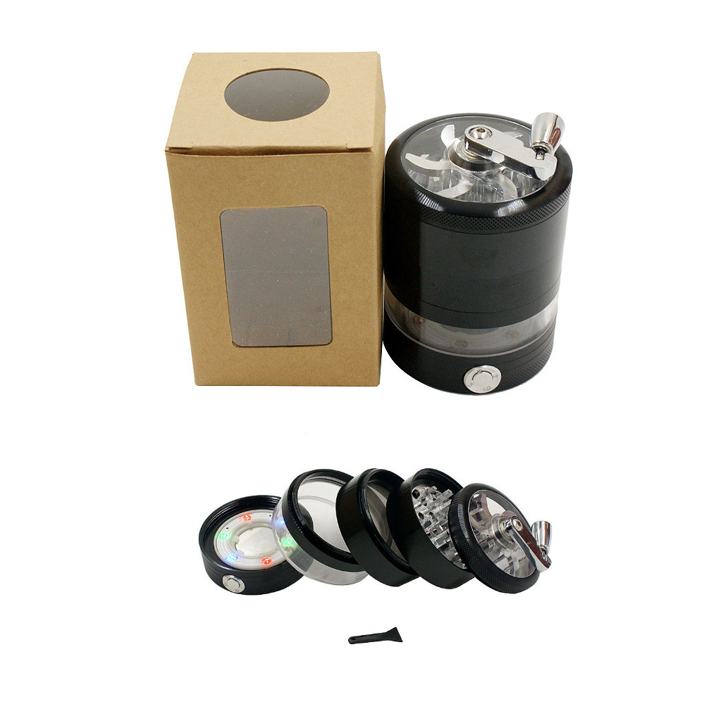 High quality 2.5Inch CNC Aluminum LED Herb Grinder 5 Piece Spice Mill Crusher tobacco grinder Free Shipping
High quality 2.5Inch CNC Aluminum LED Herb Grinder 5 Piece Spice Mill Crusher tobacco grinder Free Shipping