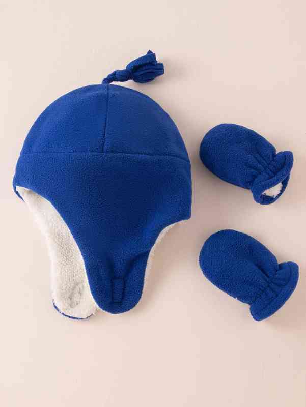 Baby Fleece Lined Hat & Gloves SHE