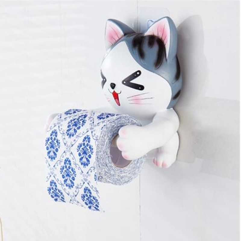 Novelty 3D Toilet paper holder resin simulation dog bear cat toilet roll holder bathroom accessories T2004259412383