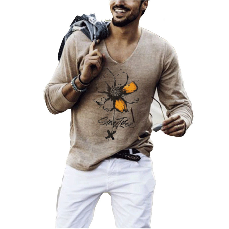 2021 Autumn New Hot Sell Vintage Style Mens Tshirts Fashion Daisy Printed t Shirt Man Long Sleeve v Collar Tees Shirts Top Nar9, Mzh829
2021 Autumn New Hot Sell Vintage Style Mens Tshirts Fashion Daisy Printed t Shirt Man Long Sleeve v Collar Tees Shirts Top Nar9, Mzh829