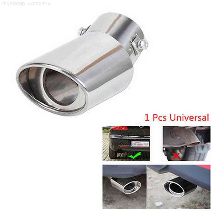 

Universal Stainless Steel Exhaust Muffler Tip Pipe Car Oval Rear Exhaust Curved TailPipe Muffler Vehicle Modification