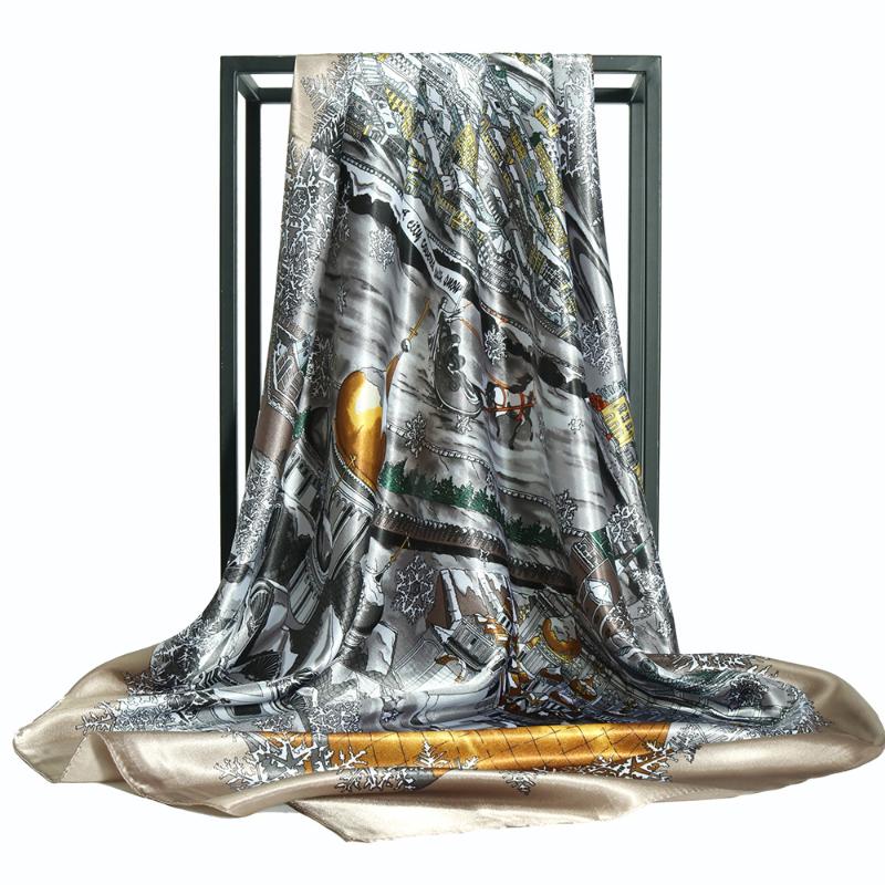 Scarves 90cm Silk Scarf Spring And Summer Printed Satin Square Shawl Wrap Ladies Outdoor Neck Decorate Bandana Women FJ636
Scarves 90cm Silk Scarf Spring And Summer Printed Satin Square Shawl Wrap Ladies Outdoor Neck Decorate Bandana Women FJ636