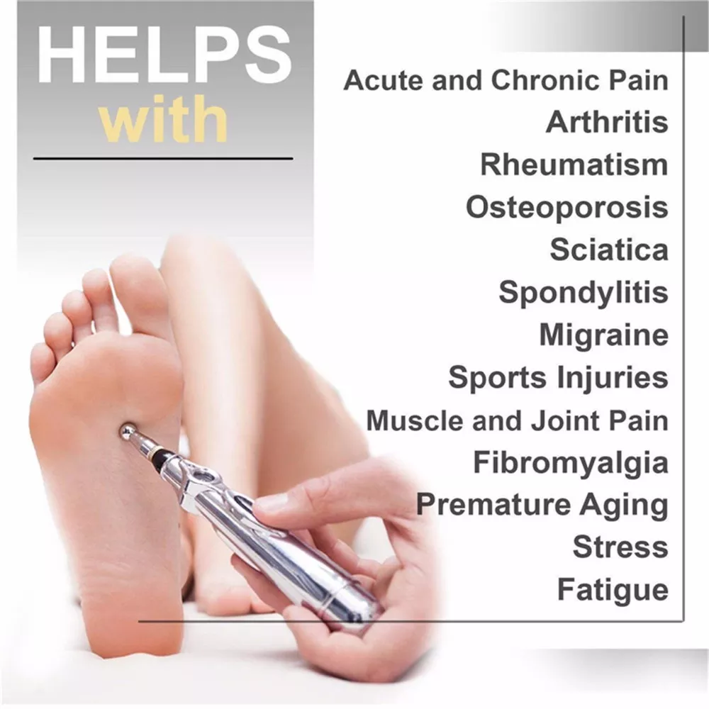 Electronic Acupuncture Pen Electric Meridians Laser Therapy Heal Massage Pen Meridian Energy Pen Relief Pain Tools