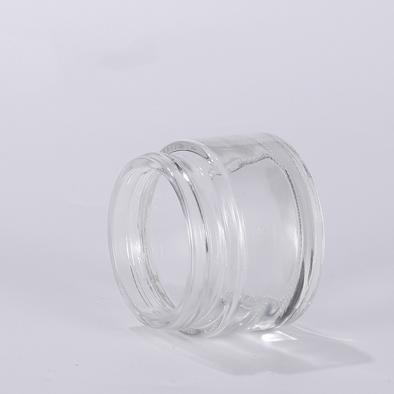 Frosted Glass Cream Jar Clear Cosmetic Bottle Lotion Lip Balm Container With Rose Gold Lid 5G 10G 30G 50G 100G Packing Bottles