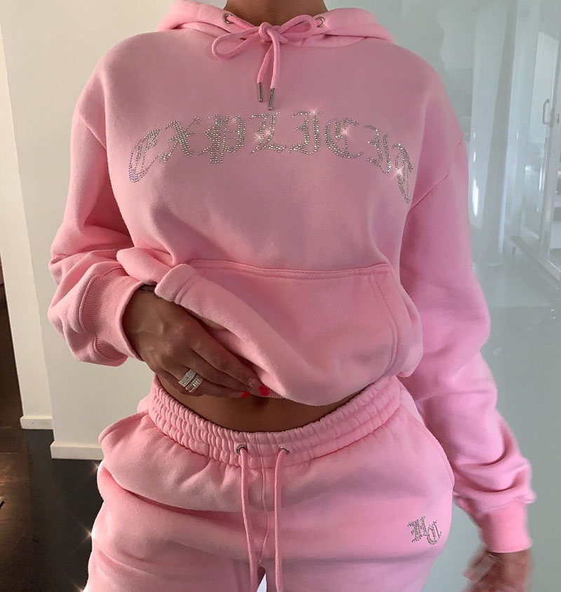 Diamonds Tracksuit 2 Piece Set Women Oversize Hoodies Sweatshirt Sweatpants Joggers Sport Pant Suits Femme Outfits Sweatsuits, Gray
Diamonds Tracksuit 2 Piece Set Women Oversize Hoodies Sweatshirt Sweatpants Joggers Sport Pant Suits Femme Outfits Sweatsuits, Gray