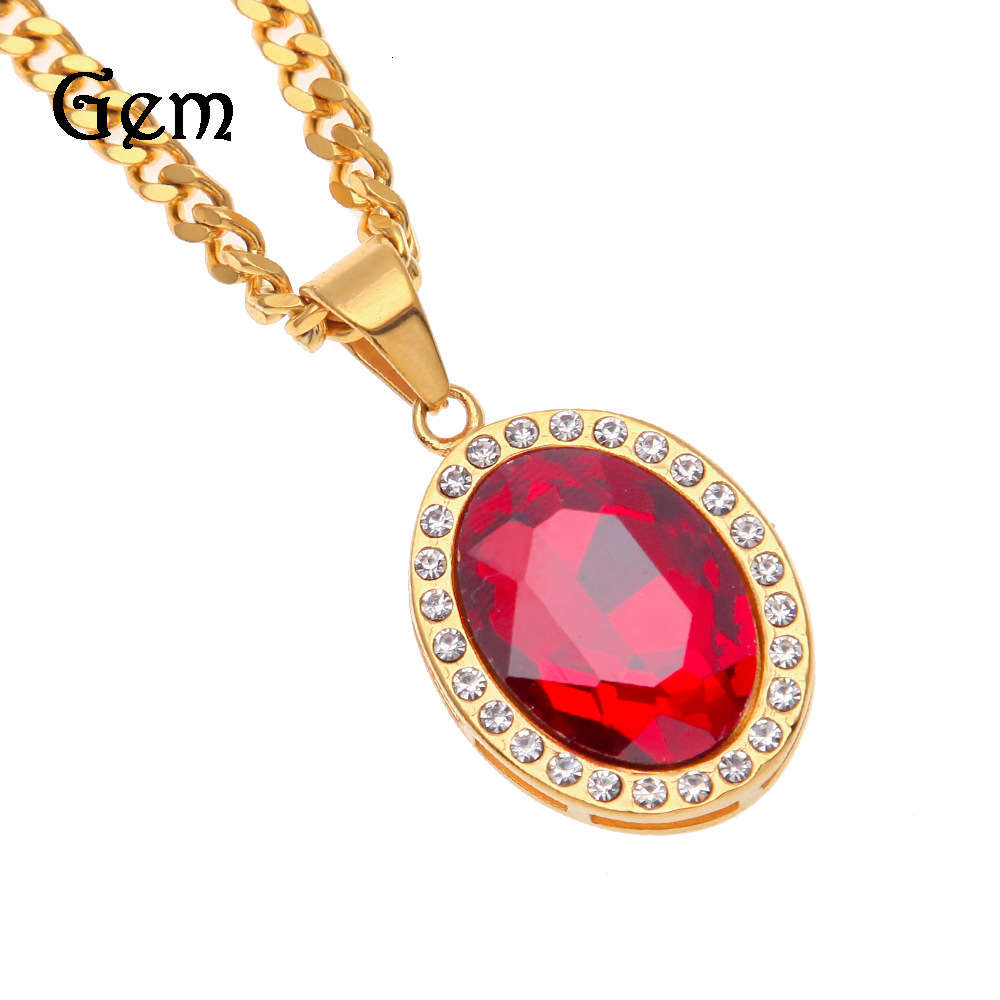 High quality men's hip hop jewelry vacuum color plating 22K Stainless Steel Oval Red Pendant
High quality men's hip hop jewelry vacuum color plating 22K Stainless Steel Oval Red Pendant