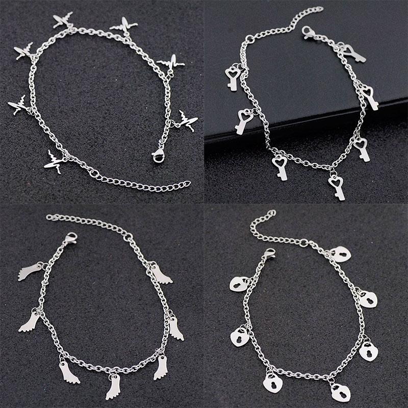 Anklets Allergy Free Stainless Steel Ankle Bracelet For Women Love Heart Key Charm Chain On Leg Foot Chains Anklet Jewelry, Red;blue
Anklets Allergy Free Stainless Steel Ankle Bracelet For Women Love Heart Key Charm Chain On Leg Foot Chains Anklet Jewelry, Red;blue