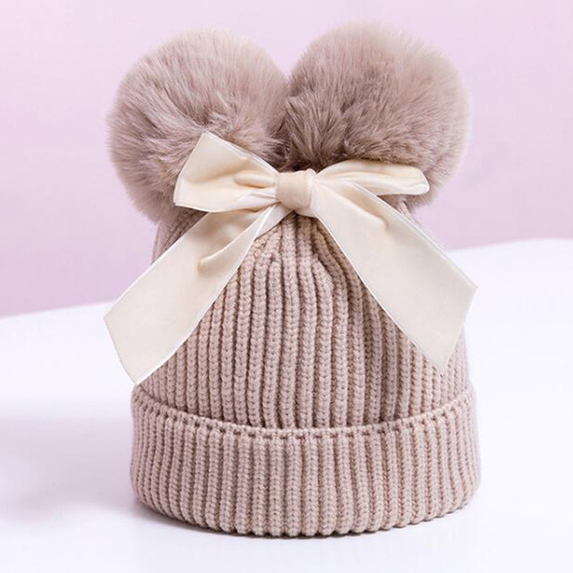 Double Ball Bow Hat Cute Casual Outdoor Ski Cap Stretch Knitted Hat Winter Stretch Knitted Hat For Children
Double Ball Bow Hat Cute Casual Outdoor Ski Cap Stretch Knitted Hat Winter Stretch Knitted Hat For Children