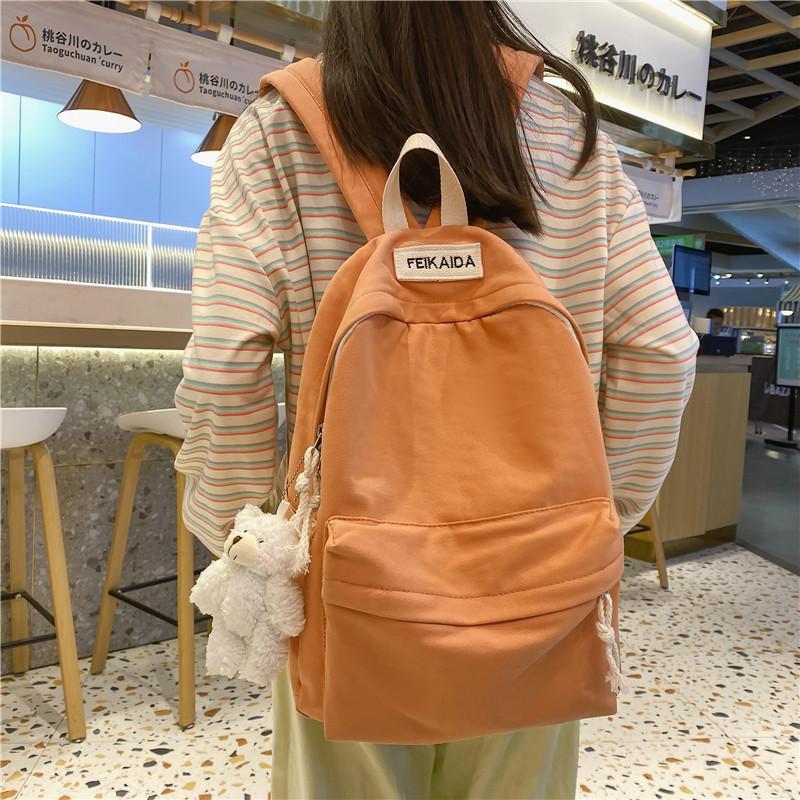 School Bags EST Solid Color Casual Girls Backpack Women Travel Rucksack Female Mochila College Preppy Kawaii Bear Book Bapack
School Bags EST Solid Color Casual Girls Backpack Women Travel Rucksack Female Mochila College Preppy Kawaii Bear Book Bapack