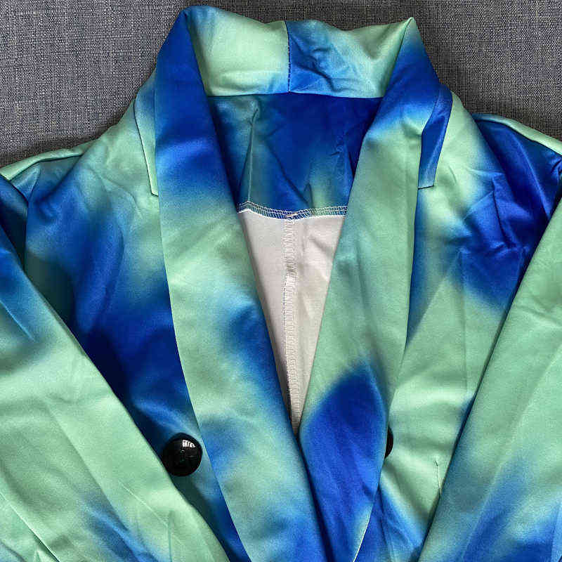 Spring Fall Streetwear Women's Set Long Sleeve Blazer Pants Suit Office Lady Tracksuit Two Piece Fitness Outfits 211105