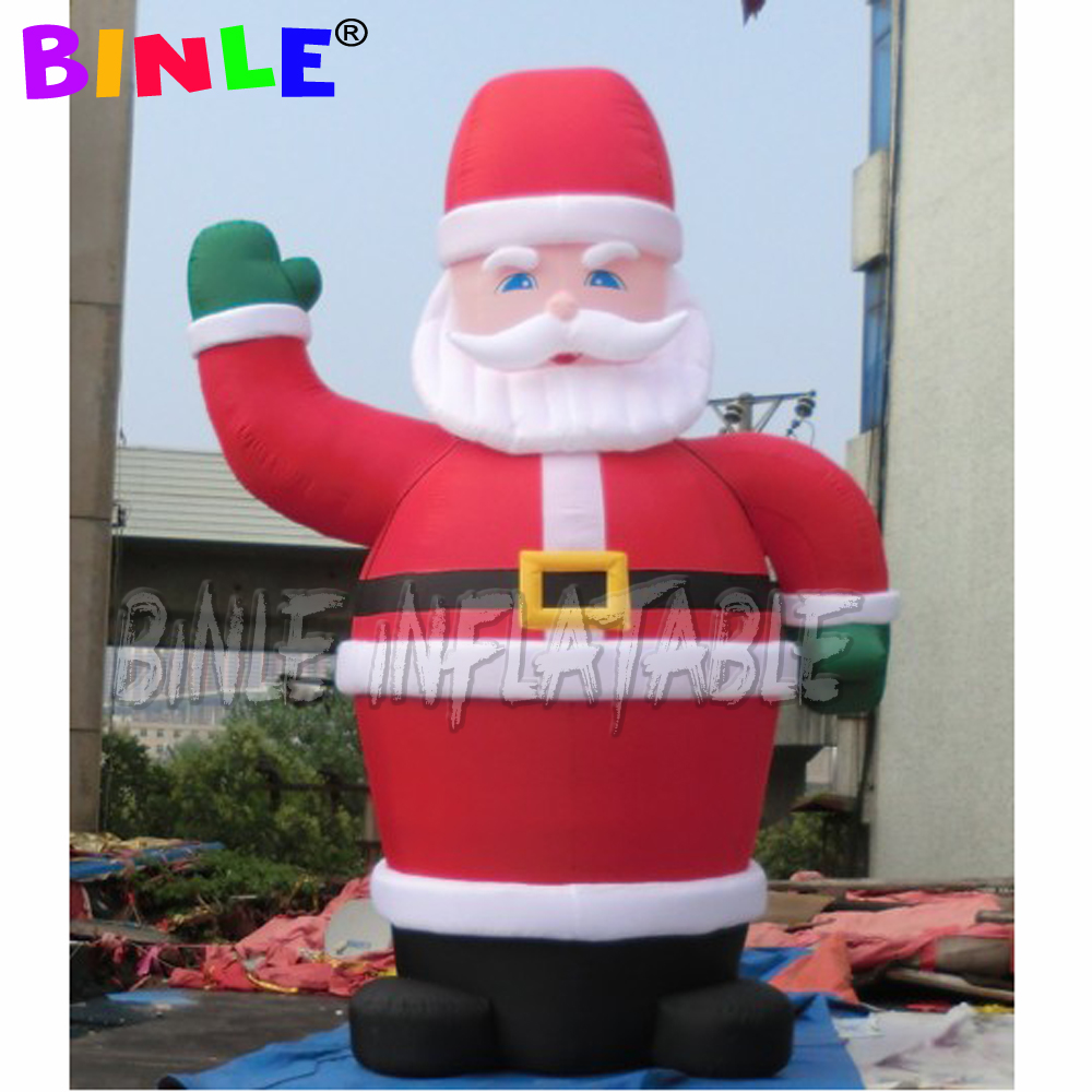 Christmas Outdoor Decoration 8mh Giant Inflatable Santa Claus,blow up Xmas Father,shopping Malls Balloon Xmass gathering Decorations