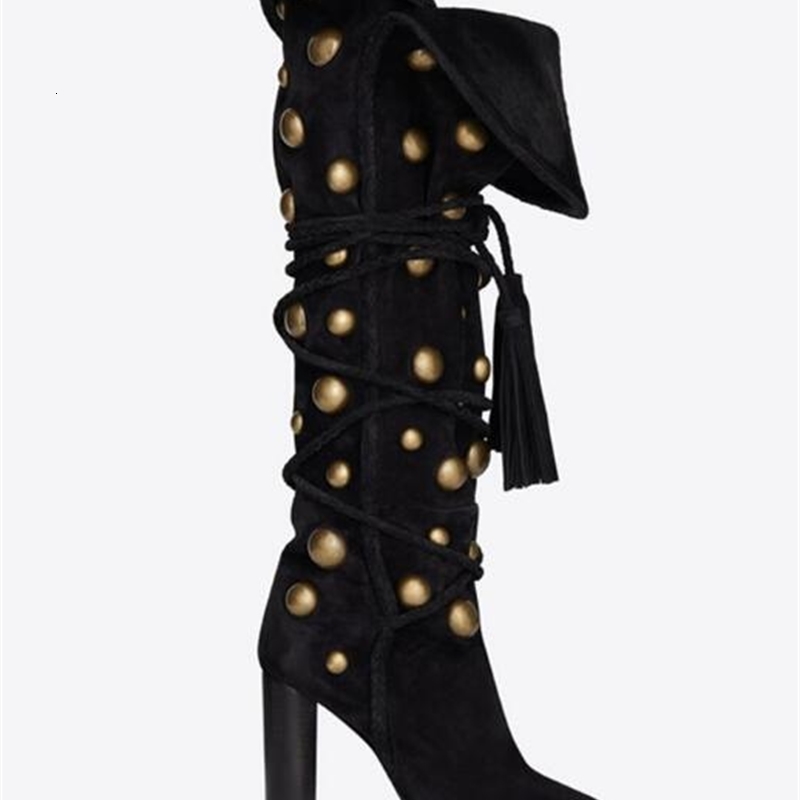 boots women winter mark warm lace up rivets finger pointed robust leaps borla frown at the height of knee high-fashioned canon 11m7, Black
boots women winter mark warm lace up rivets finger pointed robust leaps borla frown at the height of knee high-fashioned canon 11m7, Black