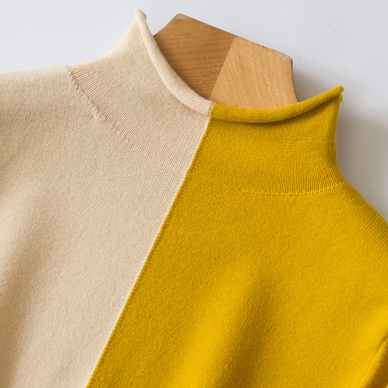 Cashmere Knitted Sweater Women Coloured cashmere sweater Pullovers Turtleneck Sweaters 210218