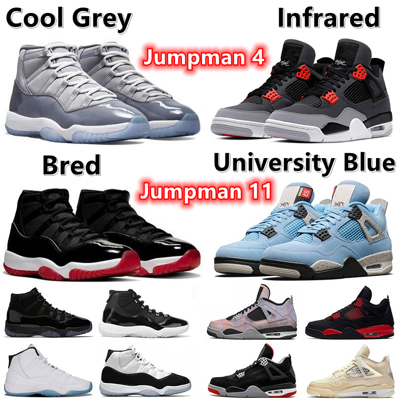 Cool Grey Jumpman 4 11 OG High basketball Shoes 4s Canvas Infrared bred Zen Master University Blue White Oreo 11s Cherry Concord Pure Violet men women sports sneakers
Cool Grey Jumpman 4 11 OG High basketball Shoes 4s Canvas Infrared bred Zen Master University Blue White Oreo 11s Cherry Concord Pure Violet men women sports sneakers