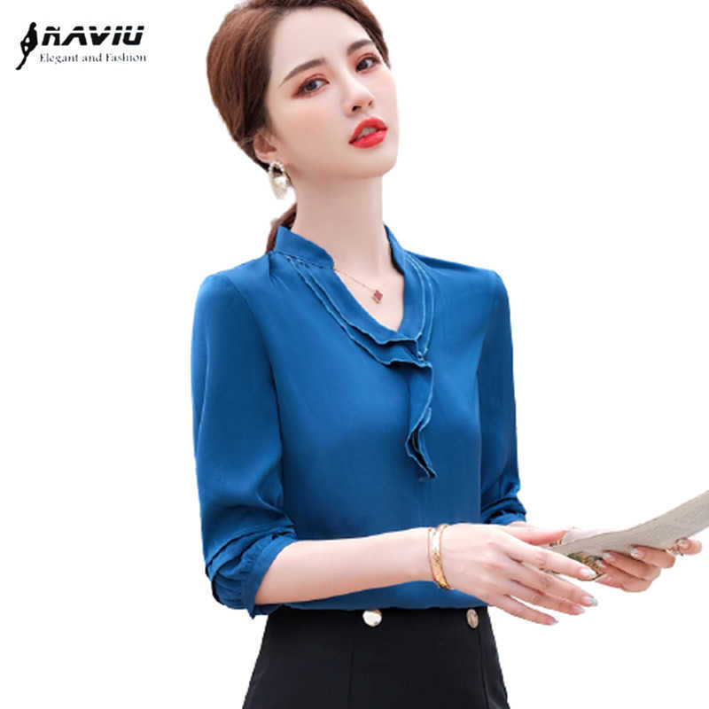 Blue Shirt Women V Neck Design Summer Fashion Temperament Half Sleeve Chiffon Blouses Office Ladies Work Tops 210604
Blue Shirt Women V Neck Design Summer Fashion Temperament Half Sleeve Chiffon Blouses Office Ladies Work Tops 210604