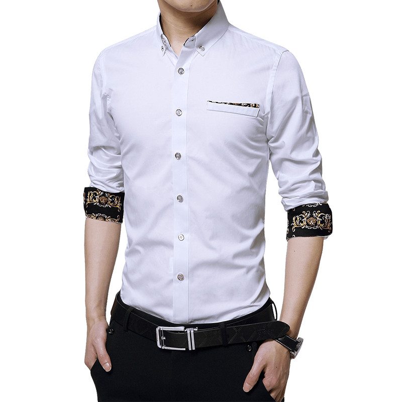 Regular Fit Office Social Male T-Shirts Fashion Classic Business Shirts Dress Slim Long Sleeve Tops for Men, White;black
Regular Fit Office Social Male T-Shirts Fashion Classic Business Shirts Dress Slim Long Sleeve Tops for Men, White;black