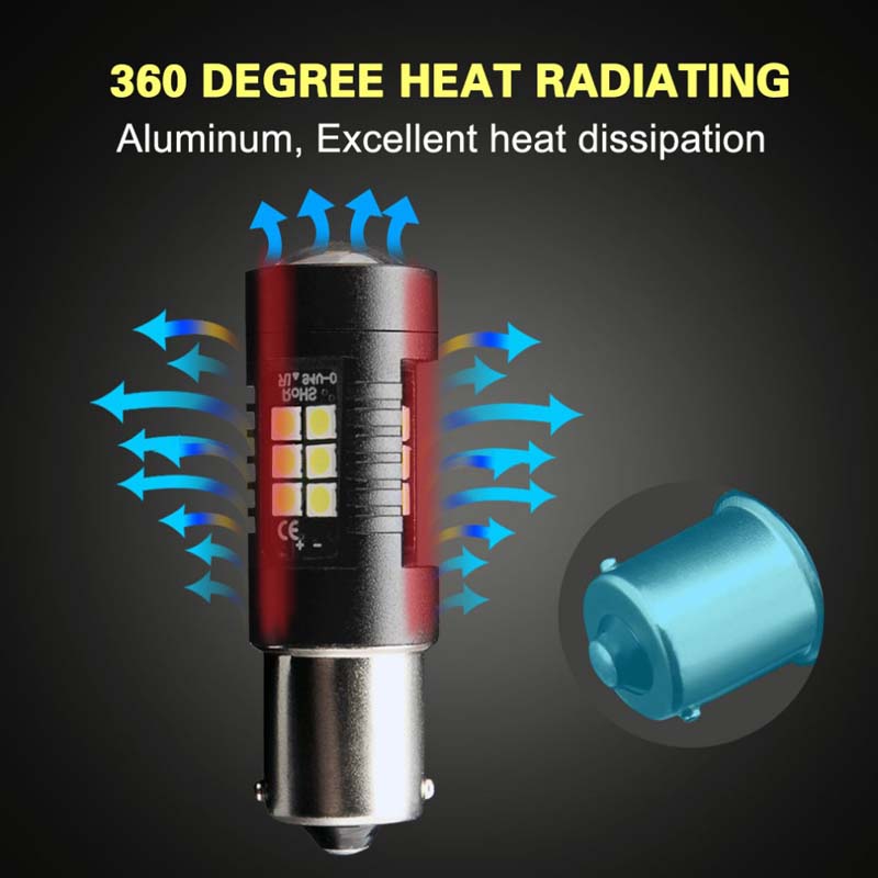 Car LED Bulb Headlights 1156 BA15S P21W BAU15S PY21W BAY15D 1157 P21/5W R5W 3030SMD Auto Lamp Bulbs Vehicle Light Night Lights Fog Raining Turn Signal