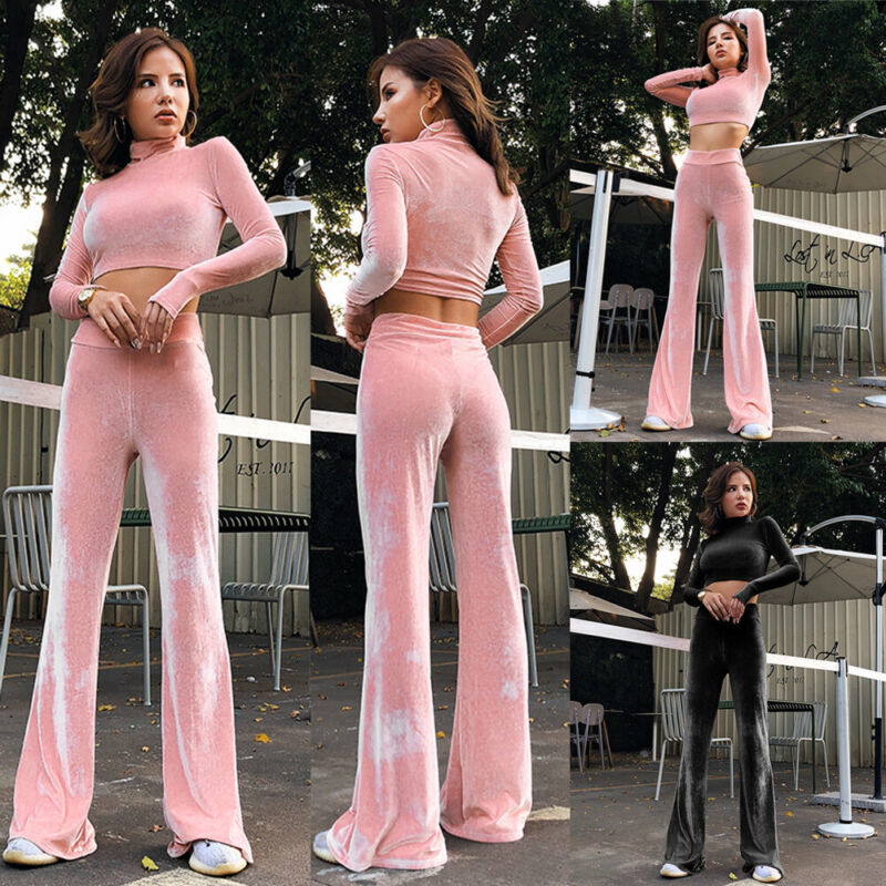 2021 New Women' Suit Veet Tracksuit Solid Turtleneck Crop Tops Velour Crushed Sweatshirt Pullover +pants Trousers Jogger Two Piece Set 9y3d, Pink
2021 New Women' Suit Veet Tracksuit Solid Turtleneck Crop Tops Velour Crushed Sweatshirt Pullover +pants Trousers Jogger Two Piece Set 9y3d, Pink