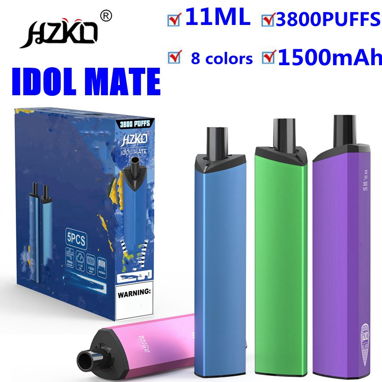 Original HZKO Idol mate Disposable Pod E cigarette Device Kit 3800 Puffs 1500mAh Battery 11ml Prefilled Cartridge Vape Pen Authentic Plus Bang Gunnpods King Max elf
Original HZKO Idol mate Disposable Pod E cigarette Device Kit 3800 Puffs 1500mAh Battery 11ml Prefilled Cartridge Vape Pen Authentic Plus Bang Gunnpods King Max elf