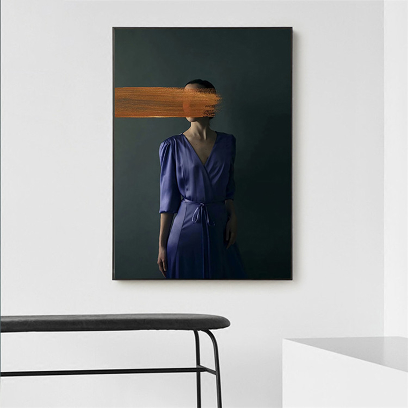 Woman Pigment Poster Abstract Canvas Prints Wall Art For Living Room Home Decor Wall Painting Indoor Decoration Portrait No Face