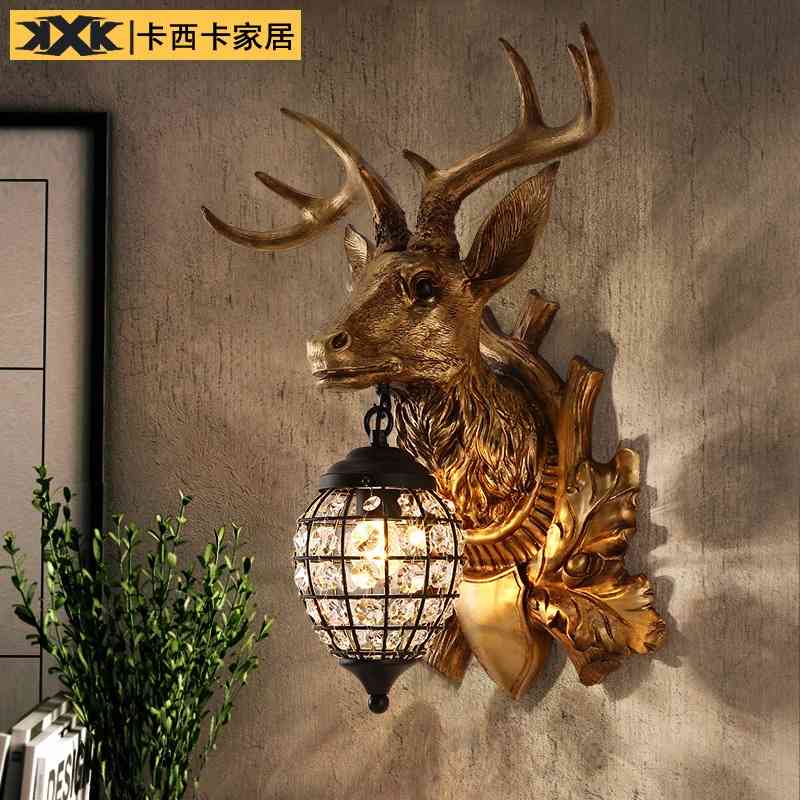 Antler deer head lamp American country style living room bedside decoration bedroom bar craft wall Chandelier
Antler deer head lamp American country style living room bedside decoration bedroom bar craft wall Chandelier
