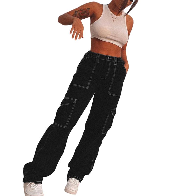 Women's Pants & Capris Women Straight Wide Leg Jeans, Trendy Stitching High Waist Relaxed Fit Denim With Pockets Clothing 2021, Black;white
Women's Pants & Capris Women Straight Wide Leg Jeans, Trendy Stitching High Waist Relaxed Fit Denim With Pockets Clothing 2021, Black;white