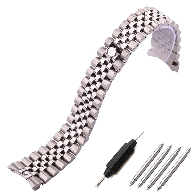 Watch Bands HENGRC 20mm Stainless Steel Band Strap Curved End Silver Lady Fashion Link Bracelet Watchbands Watches Accessories
Watch Bands HENGRC 20mm Stainless Steel Band Strap Curved End Silver Lady Fashion Link Bracelet Watchbands Watches Accessories
