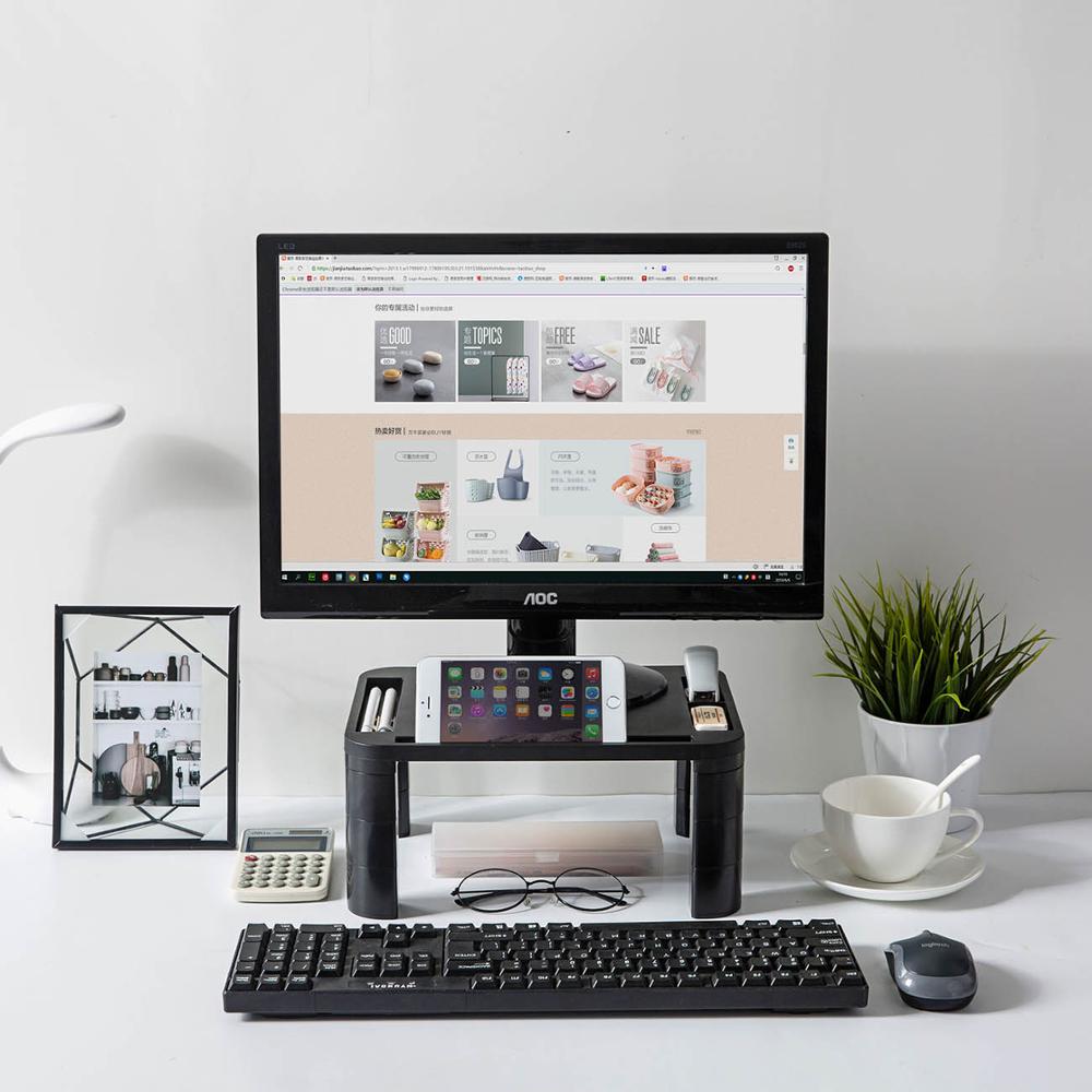 Adjustabe ABS Desktop Shef Pinth Monitor Stand Computer Screen Riser Computer aptop port Tabe Organizer Storage Rack
Adjustabe ABS Desktop Shef Pinth Monitor Stand Computer Screen Riser Computer aptop port Tabe Organizer Storage Rack