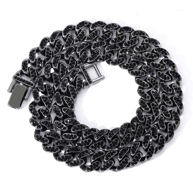 Chains 13mm Black Zircon Cuban Chain Alloy Inlaid Rhinestone Buckle Head Hip Hop Necklace Men's Trendy Brand Accessories
Chains 13mm Black Zircon Cuban Chain Alloy Inlaid Rhinestone Buckle Head Hip Hop Necklace Men's Trendy Brand Accessories