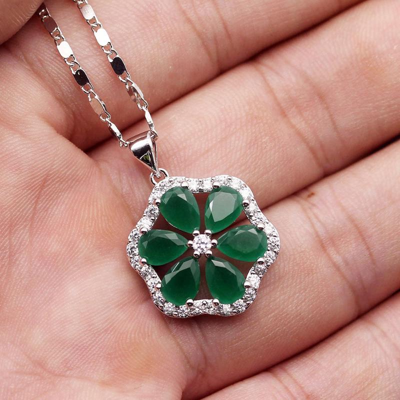 Pendant Necklaces Choose You Color Natural Green Emerald925 Sterling Silver Necklace For Women 18 Inch Party Choker
Pendant Necklaces Choose You Color Natural Green Emerald925 Sterling Silver Necklace For Women 18 Inch Party Choker
