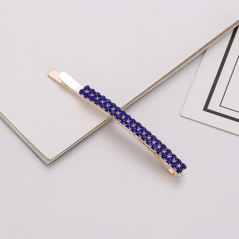 Girl Crystal Rhinestone Hair Clips Lady Women Barrette Colored Blue Red Diamond Hairpin BB Clips Headdress Hairs Accessories