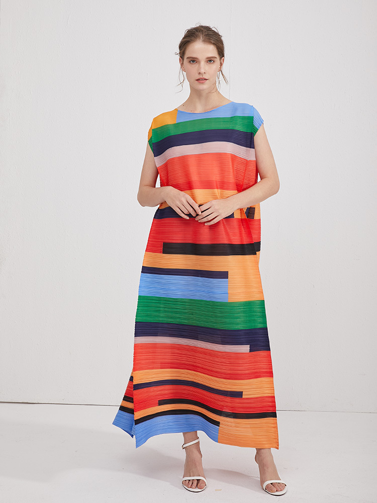 2021 New Pleated Printed Casual Women Summer Temperament Loose Plus Size Robe Ete Strip Contrast Elegant Long Ohz2, Photo color
2021 New Pleated Printed Casual Women Summer Temperament Loose Plus Size Robe Ete Strip Contrast Elegant Long Ohz2, Photo color