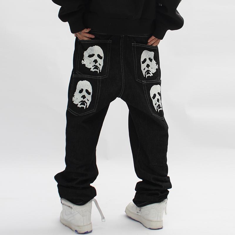 Men's Pants Joggers Cargo Skull Print Style Casual Jeans Mens And Womens Streetwear Oversized Baggy Denim Trouser, Black
Men's Pants Joggers Cargo Skull Print Style Casual Jeans Mens And Womens Streetwear Oversized Baggy Denim Trouser, Black