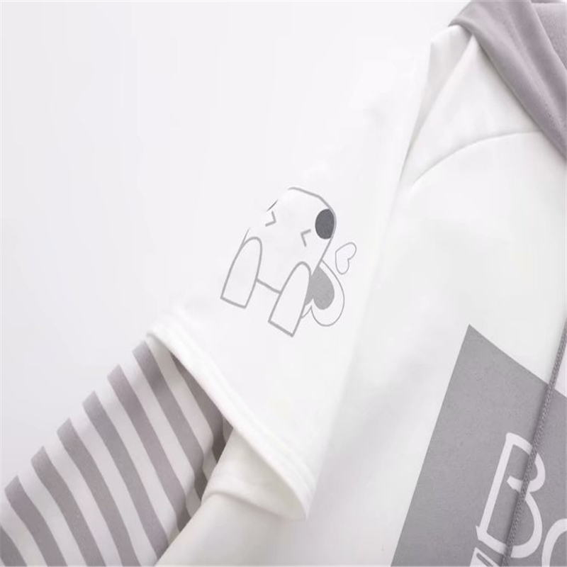 Merry Pretty Cotton Women's Letter Print Striped Patchwork Hoodies Sweatshirts Spring Long Sleeve Hooded Tracksuit Pullover T200730