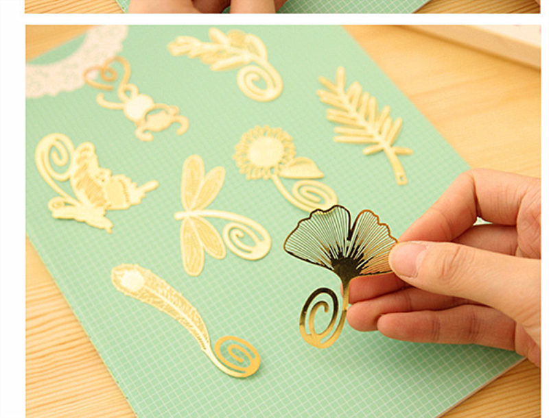 Creative Hollow Bookmark Wedding Mini Metal Gold Feather BookMarks Wedding Supplies Sunflower Book Marks Wedding Guest Gifts Support