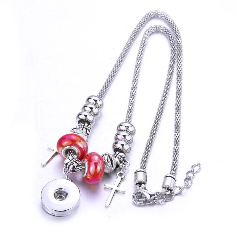 Pendant Necklaces 6 Colors Cross Beading Necklace Snap Button 18mm Snaps Fashion Charm DIY Jewelry
Pendant Necklaces 6 Colors Cross Beading Necklace Snap Button 18mm Snaps Fashion Charm DIY Jewelry