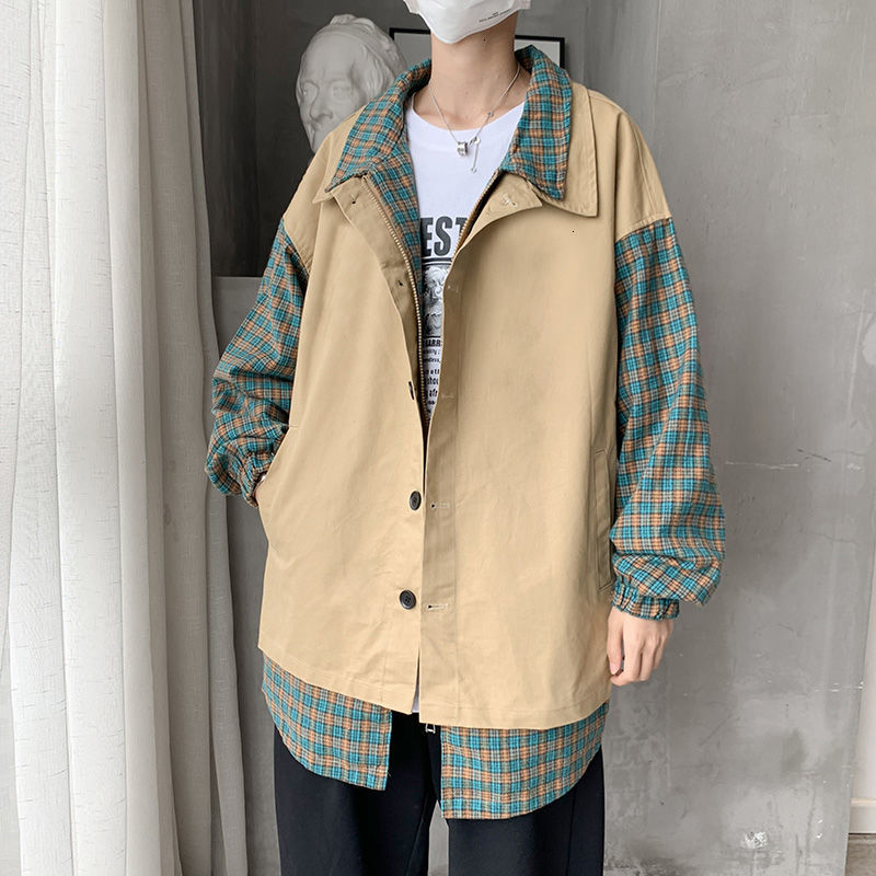 2021 New Korean Cotton Plaid Men' Fashion Retro Casual Fake Two-piece Streetwear Loose Hip-hop Bomber Jacket Men -3xl B6ja, Black
2021 New Korean Cotton Plaid Men' Fashion Retro Casual Fake Two-piece Streetwear Loose Hip-hop Bomber Jacket Men -3xl B6ja, Black
