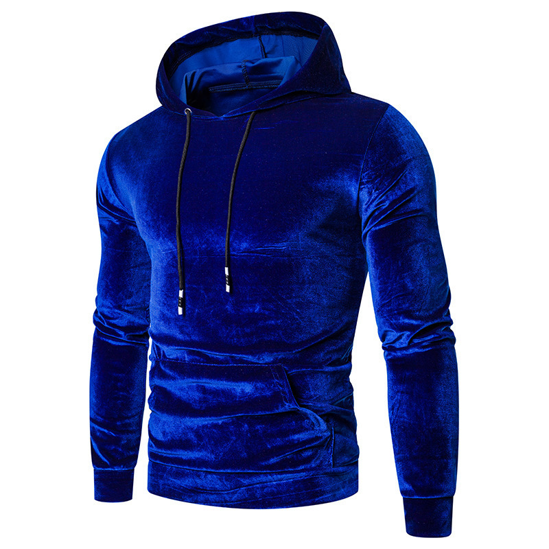 Mens Hoodies Sweatshirt Velour Long Sleeve Autumn Spring Casual Streetwear Coat Boy Solid Color Hooded Slim Male Tracksuits 201020