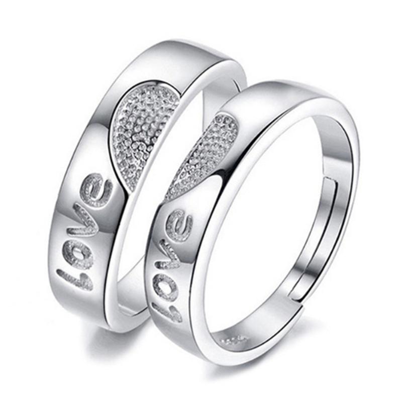 Cluster Rings Silver Color Yongjie Concentric Couple Ring Opening Adjustable Fashion Romantic LOVE Word Men And Women Jewelry
Cluster Rings Silver Color Yongjie Concentric Couple Ring Opening Adjustable Fashion Romantic LOVE Word Men And Women Jewelry