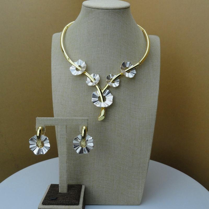 Earrings & Necklace Yuminglai Latest Design 24K Dubai Costume Jewelry Sets FHK6418, Silver
Earrings & Necklace Yuminglai Latest Design 24K Dubai Costume Jewelry Sets FHK6418, Silver