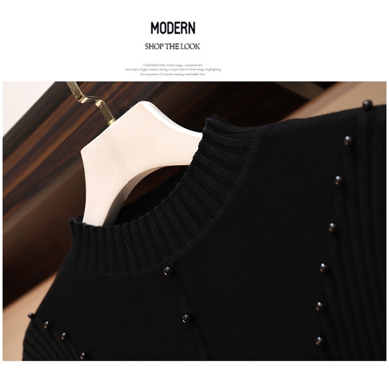 ONeck Women Winter Warm Sweater Dress women Casual Loose Long Sleeve Knitted Dress Ladies Elegant party dress 201008
