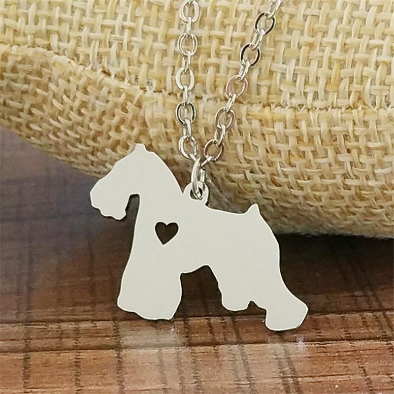 Pendant Necklaces Miniature Schnauzer Necklace 304 Stainless Steel Silver Plated Dog Women Pet Jewellery Gift 12pcs/lot
Pendant Necklaces Miniature Schnauzer Necklace 304 Stainless Steel Silver Plated Dog Women Pet Jewellery Gift 12pcs/lot