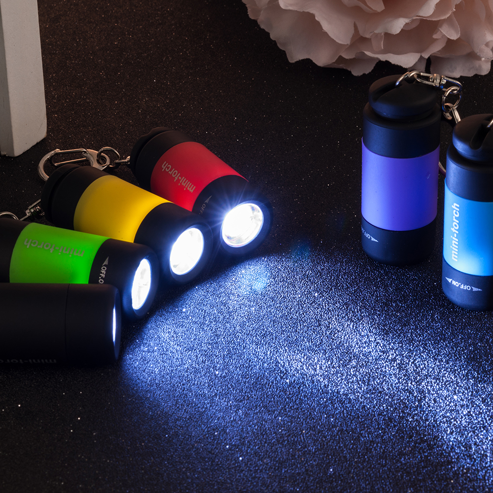 New Key Chains LED Light Flashlight Lamp Pocket Keychain Mini Torch Waterproof