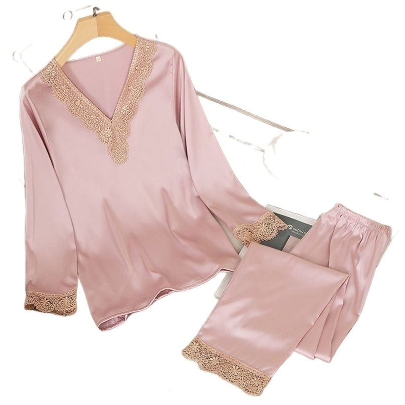 4611c-4 Womens Silk Satin Pajamas Pyjama set Sleepwear Suit Female Sleep Two Piece Set Loungewear Home Wear49b1-1 211109
4611c-4 Womens Silk Satin Pajamas Pyjama set Sleepwear Suit Female Sleep Two Piece Set Loungewear Home Wear49b1-1 211109