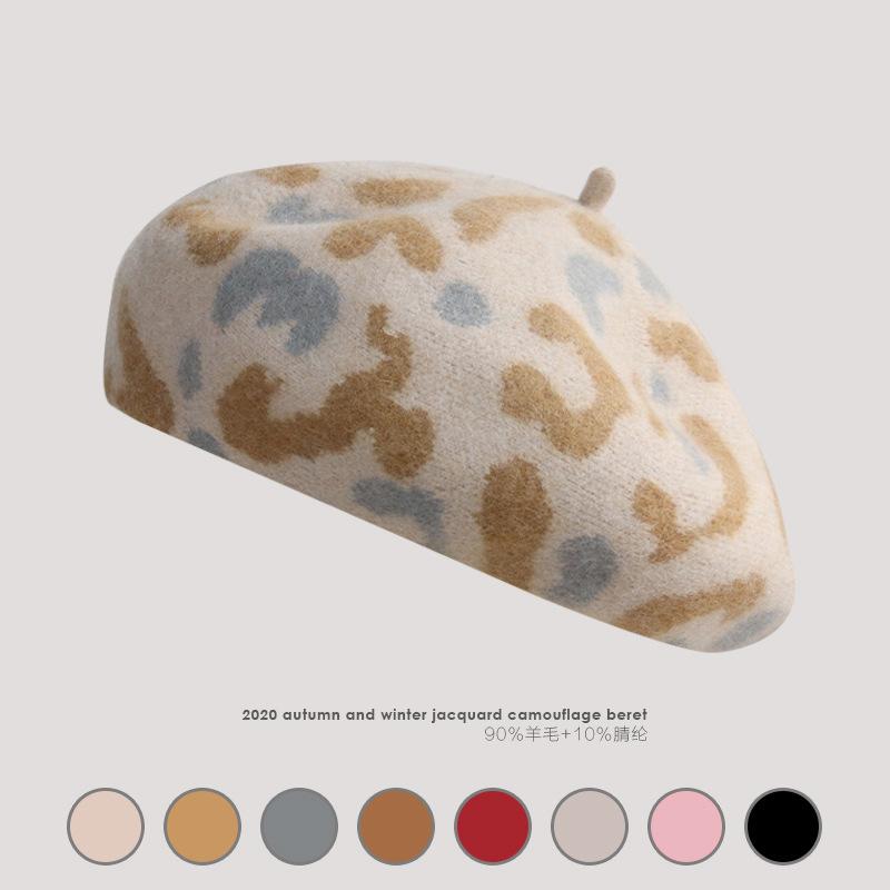 Berets Spot Autumn And Winter Wool Leopard Beret Japanese Retro Wild Painter Hat Camouflage Pattern Octagonal Women, 005
Berets Spot Autumn And Winter Wool Leopard Beret Japanese Retro Wild Painter Hat Camouflage Pattern Octagonal Women, 005