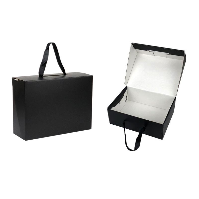 Gift Wrap 50pcs/lot White/Black Kraft Paper Box Children's Shoe Portable Case Women Men 4 Size Custom Logo