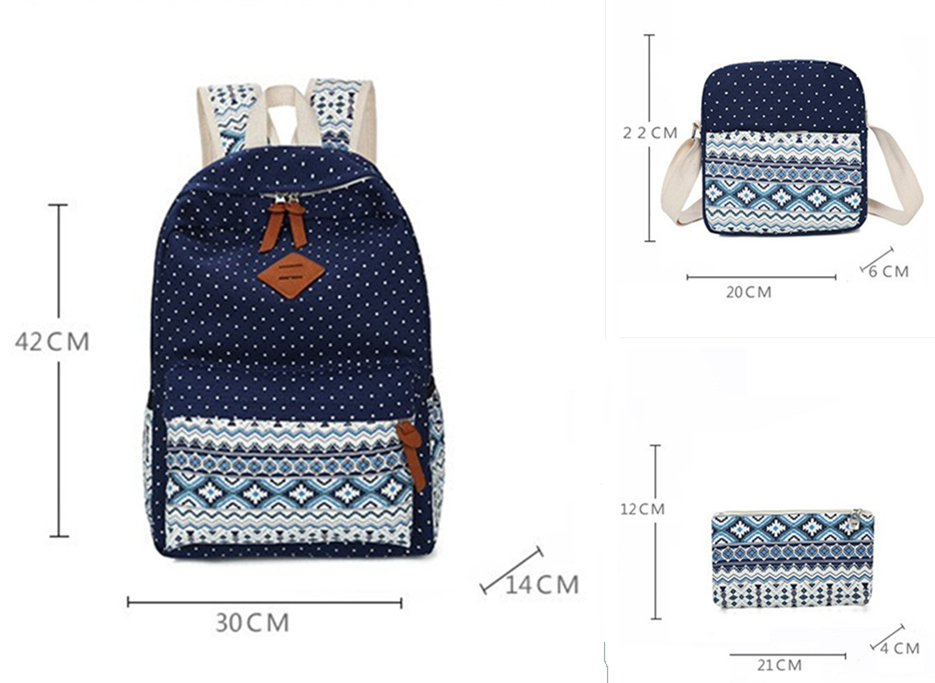 3Pcs/set Ethnic Printing Canvas School Bags for Teenagers Girls Vintage Schoolbags Travel Backpack, Rose
3Pcs/set Ethnic Printing Canvas School Bags for Teenagers Girls Vintage Schoolbags Travel Backpack, Rose