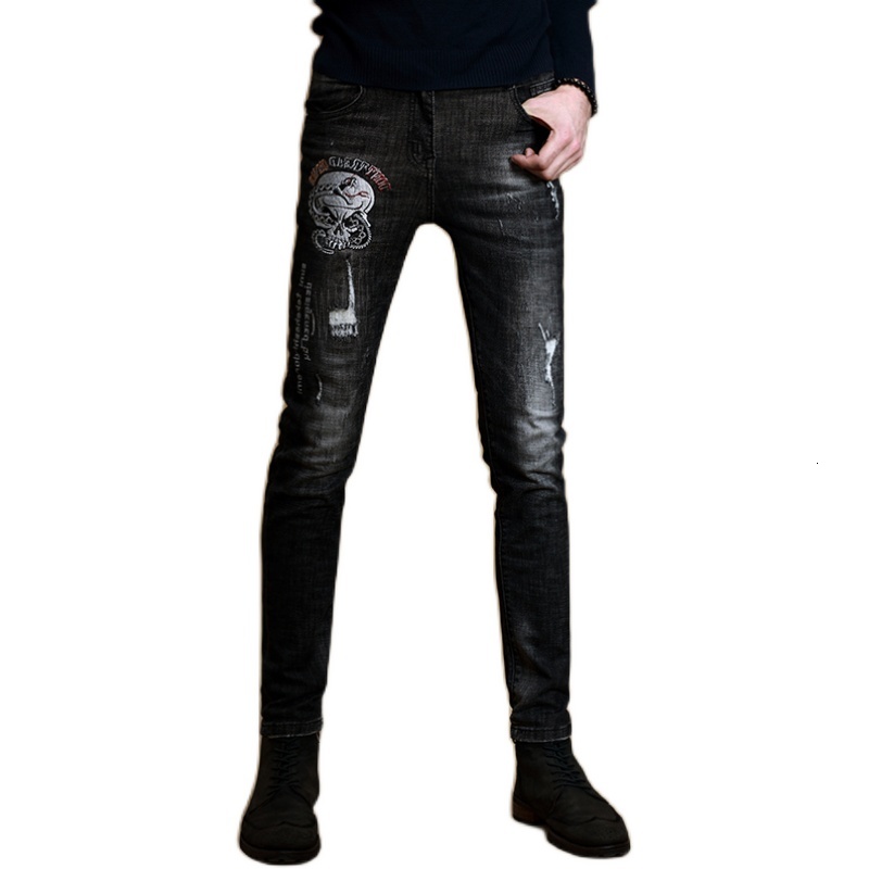 2021 New Male Trousers Men's Stretch Autumn European American Street Style Hip-hop Slim Ripped Jeans Denim Pants Jd911 E216, Black
2021 New Male Trousers Men's Stretch Autumn European American Street Style Hip-hop Slim Ripped Jeans Denim Pants Jd911 E216, Black