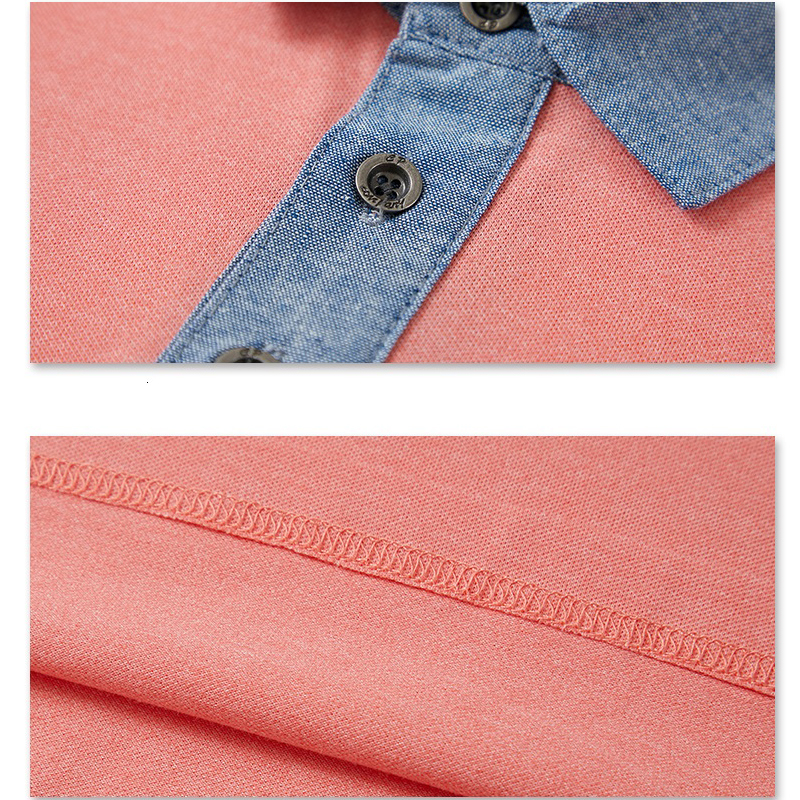 Men Polo Shirt Mens Contrast Polo Shirts Cotton Polo Shirt 6XL Plus Size Casual Classic Summer Men's Clothing Pocket Tops Tees 210308