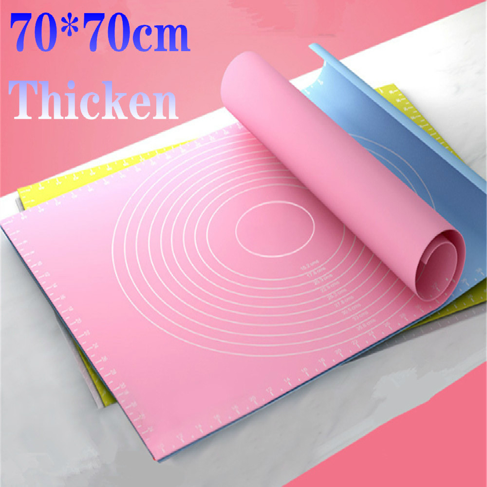70*70cm Silicone Baking Mat Thicken Cake Silicone Mat Oven Pizza Pastry Mat Rolling Dough Board Non-Stick Cake Baking Tools
70*70cm Silicone Baking Mat Thicken Cake Silicone Mat Oven Pizza Pastry Mat Rolling Dough Board Non-Stick Cake Baking Tools